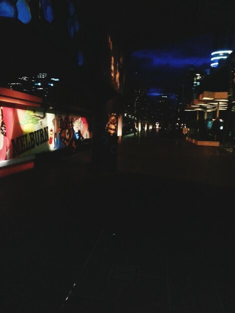 Illuminated city at night