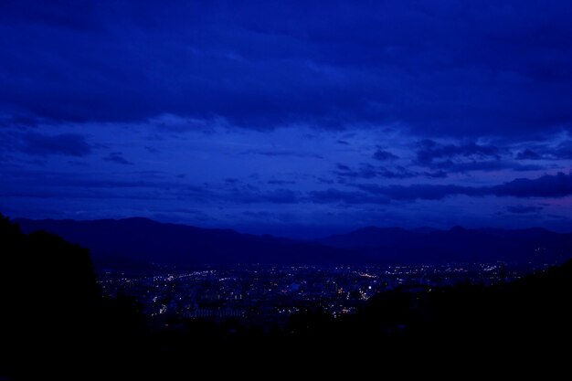 Illuminated cityscape at night