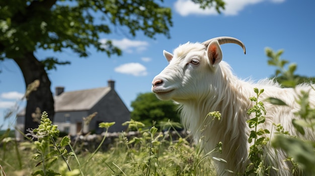 Illuminated companionship A sheep stands gracefully next to a lantern crowned by a radiant star G