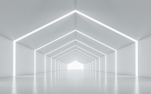 Illuminated corridor interior design