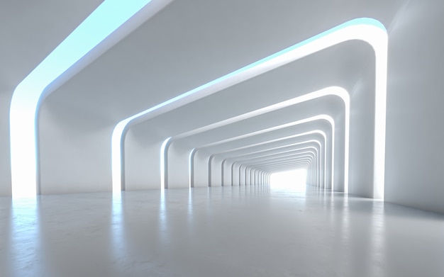 Illuminated corridor interior design