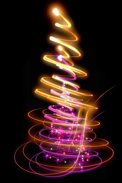 Photo illuminated light painting at night