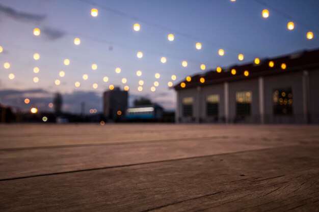 Photo illuminated lights at night