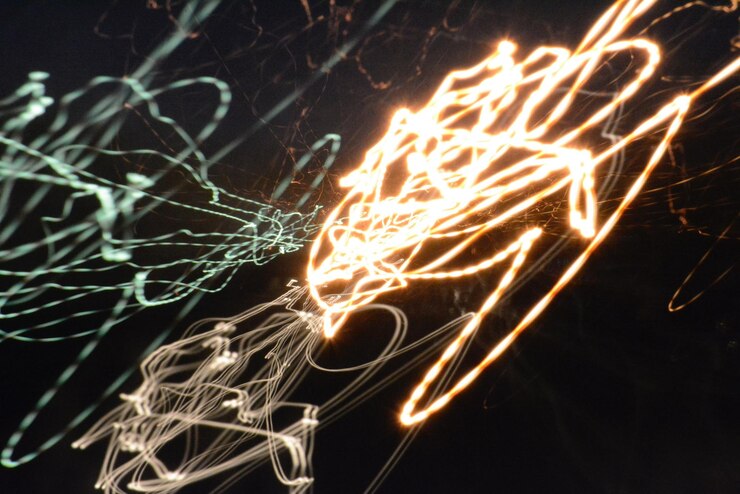 Photo 夜に照らされた灯り