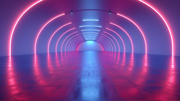 Illuminated Pathway A Journey Through Neon Lights