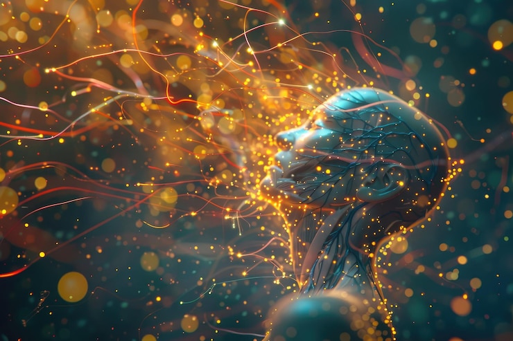 Photo illuminated pathways a surreal journey through the intricate nervous system