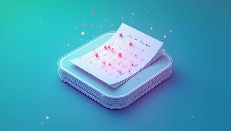 Photo illuminated productivity modern icon with calendar detail