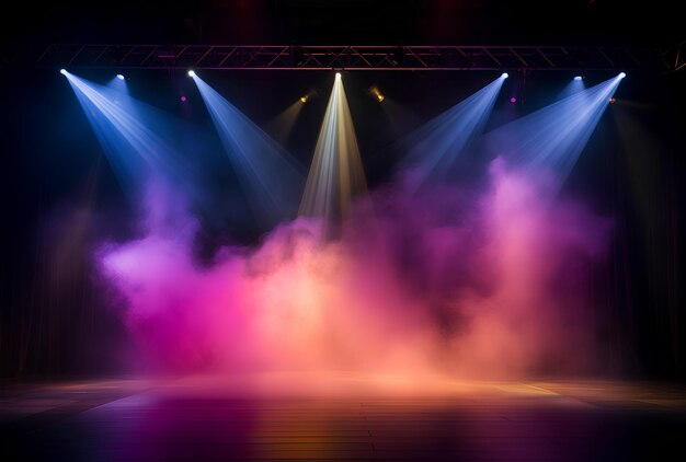 Photo illuminated stage background