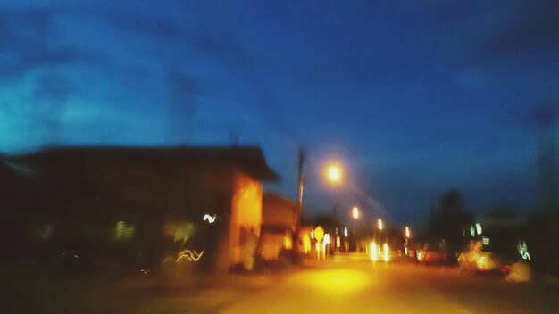 Photo illuminated street light at night