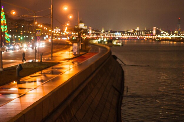 Illuminated street light at night