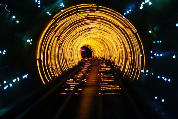 Photo illuminated tunnel