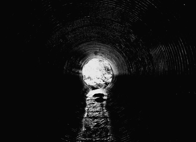 Photo illuminated tunnel