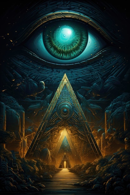 Photo illuminati symbol illustration