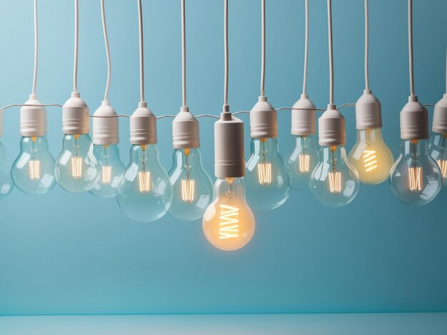 Illuminating Diversity Hanging Light Bulbs with a Unique Glow