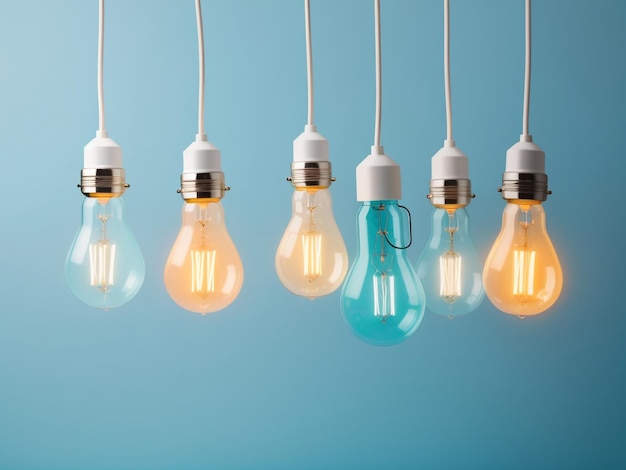 Illuminating Diversity Hanging Light Bulbs with a Unique Glow