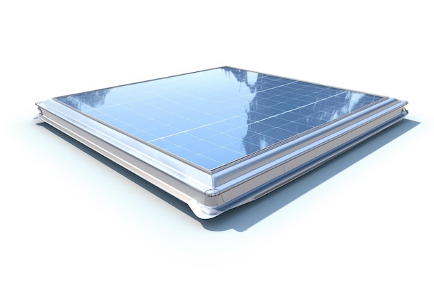 Photo illuminating innovation solar panel shining on a blank canvas on white or png transparent background