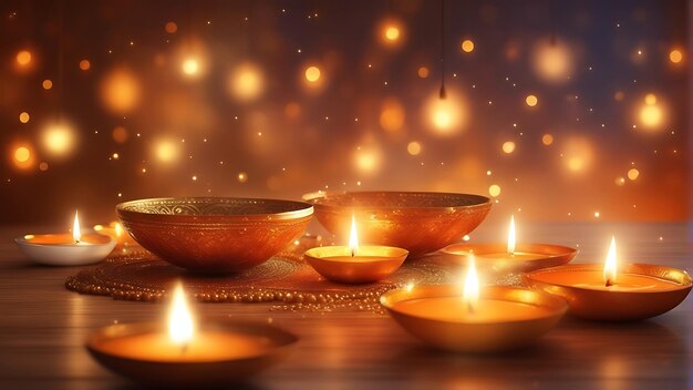 Illuminating Navratri and Diwali with Vibrant Floral Diya's and Lights for a Festive Celebration