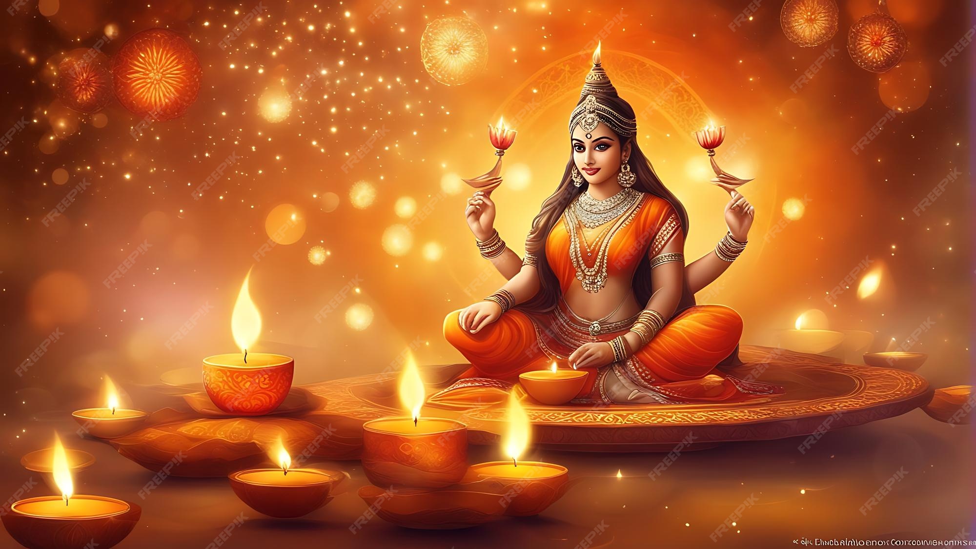Premium AI Image Illuminating Navratri and Diwali with Vibrant Floral