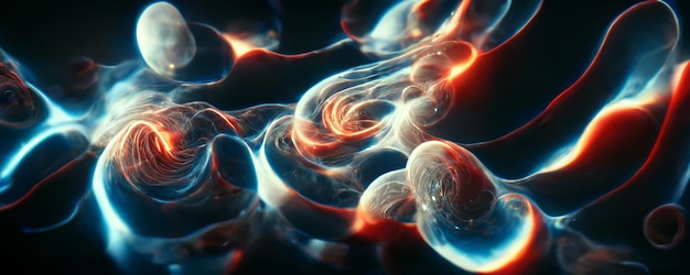 illusion or dream innovation or exploration technology or sci fi physics quantum fluctuations 8k octane rendered ultra realistic digital art banner for game or movie