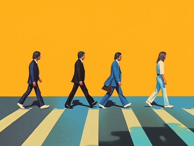 Illusion the photo of abbey road album photo four beatles singer band