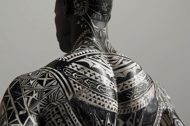 Photo illustrate african body art patterns