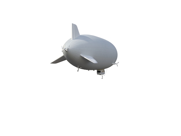 Photo illustrate of a airship , isolated ,white background