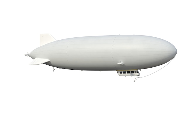 Photo illustrate of a airship , isolated ,white background