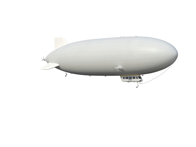 Illustrate of a airship , isolated ,white background