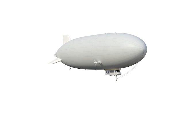 Photo illustrate of a airship , isolated ,white background