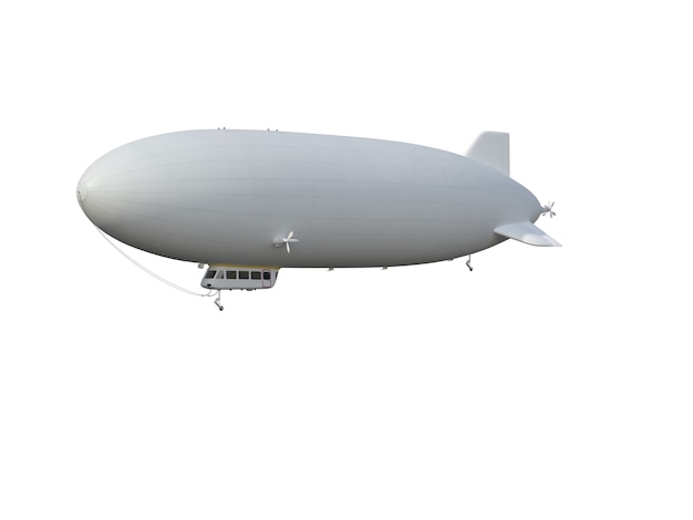 Illustrate of a airship , isolated ,white background