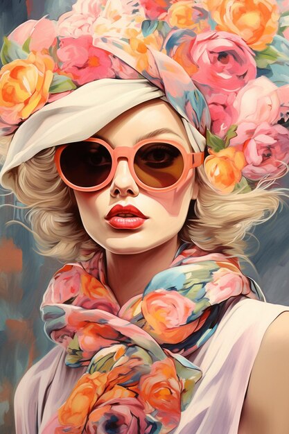 Illustrate a collection of 3D spring fashion accessories