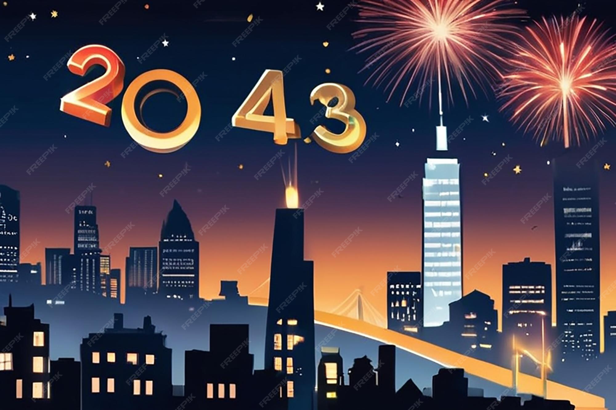 Premium Photo | Illustrate a festive city skyline as people celebrate