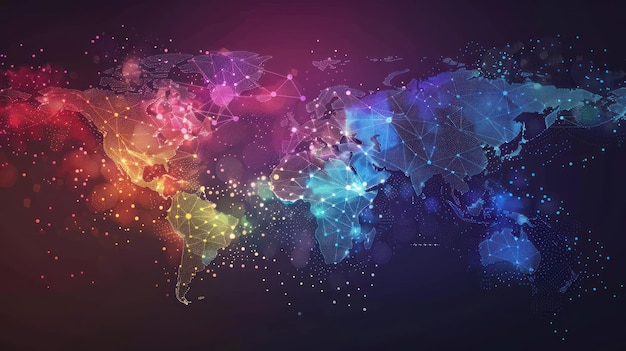 illustrate the interconnectedness of our world in a captivating stock photo where a map of the world
