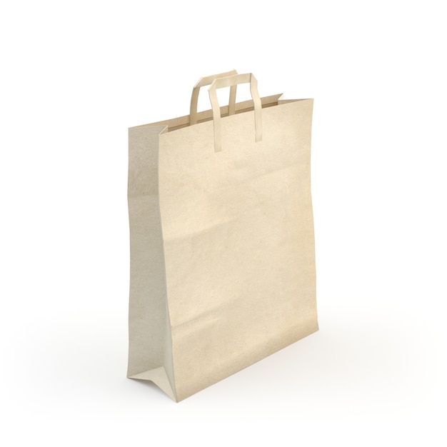 Illustrate of a paper bag,isolated,white background