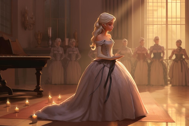 Illustrated fairytale cinderella