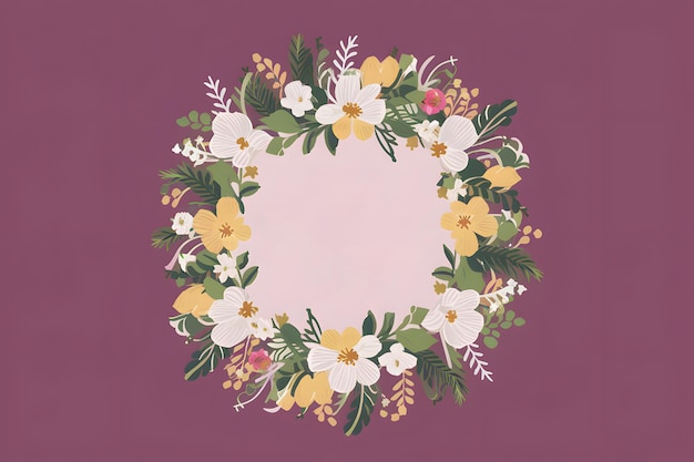 Photo illustrated floral frame adds elegance to mothers day vector