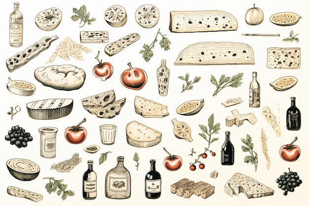 Illustrated Imaginations hand drawn food