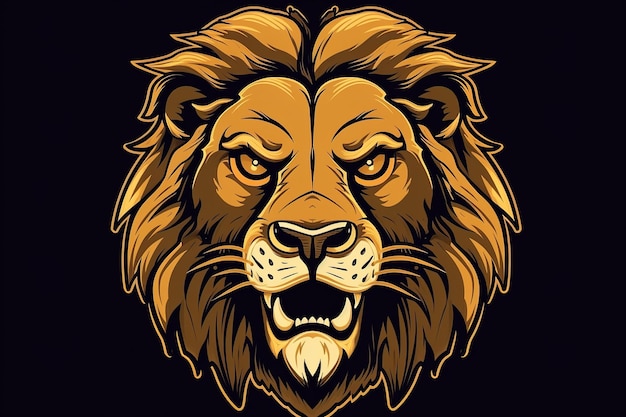 Illustrated lion emotion AI