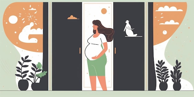 illustratie advertenties voor zwangere vrouwen