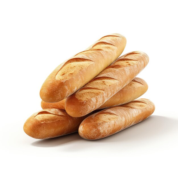 illustratie baguettes op wit doek