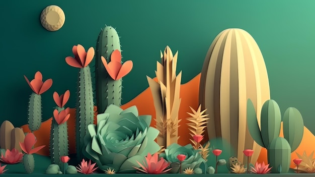 Illustratie cartoon cactus