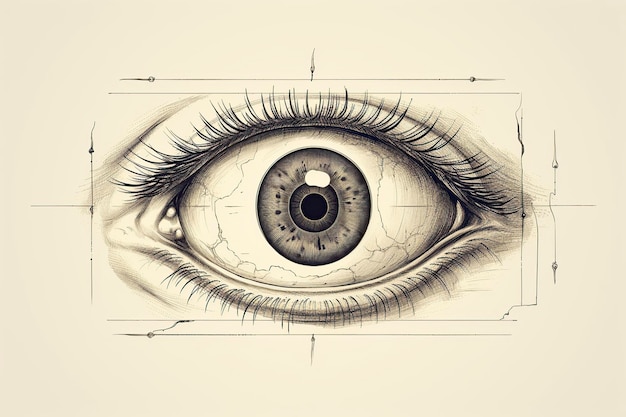 illustratie de anatomie van een menselijk oog