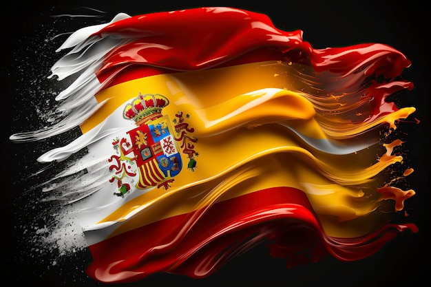 illustratie de Spaanse flaggenerative ai