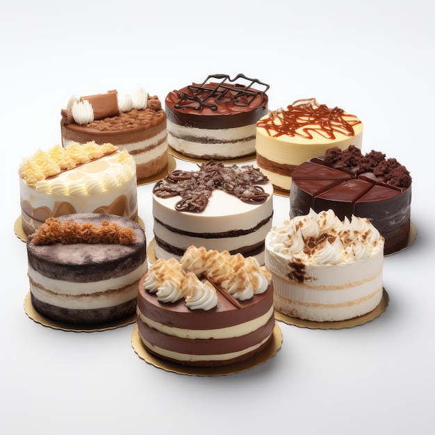 Foto illustratie foto assortiment cake stukken aantrekkelijke uitzicht stijl