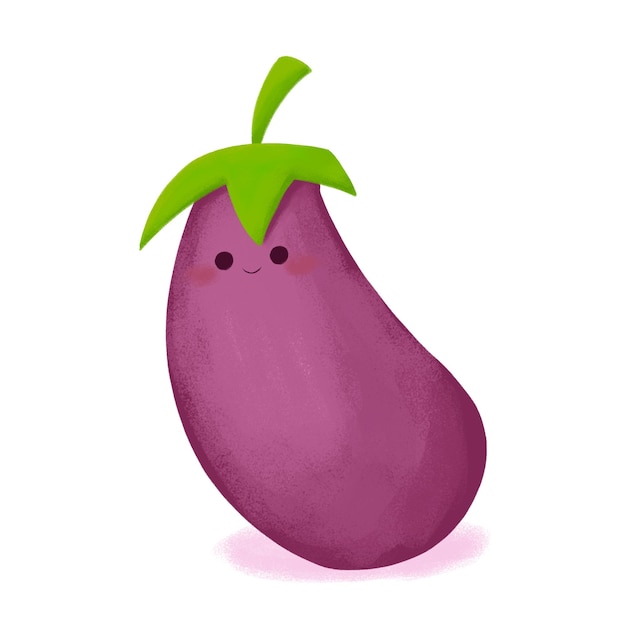 illustratie gelukkige aubergine