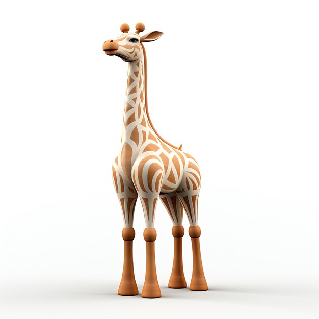 illustratie giraffe standbeeld in klei