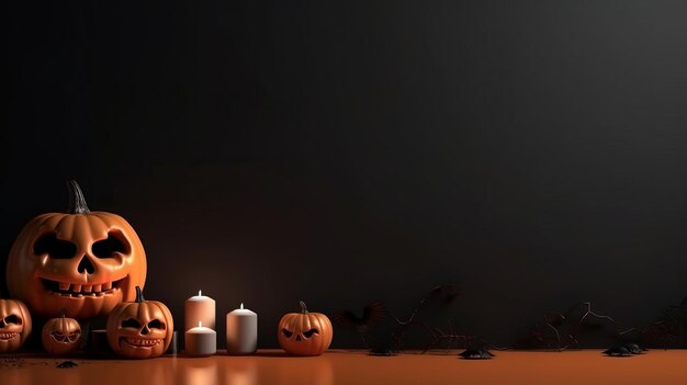 Illustratie Halloween Achtergrond met kopie ruimte Generatieve Ai