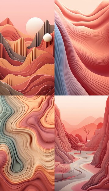 Illustratie in pastelkleuren van een bestemmingspagina voor website en de afbeelding Generative Ai