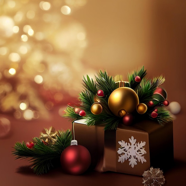 illustratie kerst ornamenten kerstcadeaus