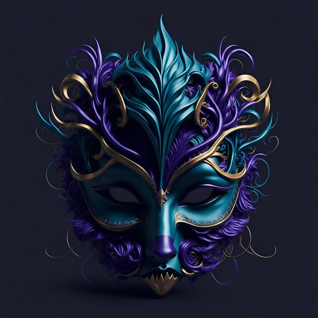 illustratie_Mardi_Gras_Masker